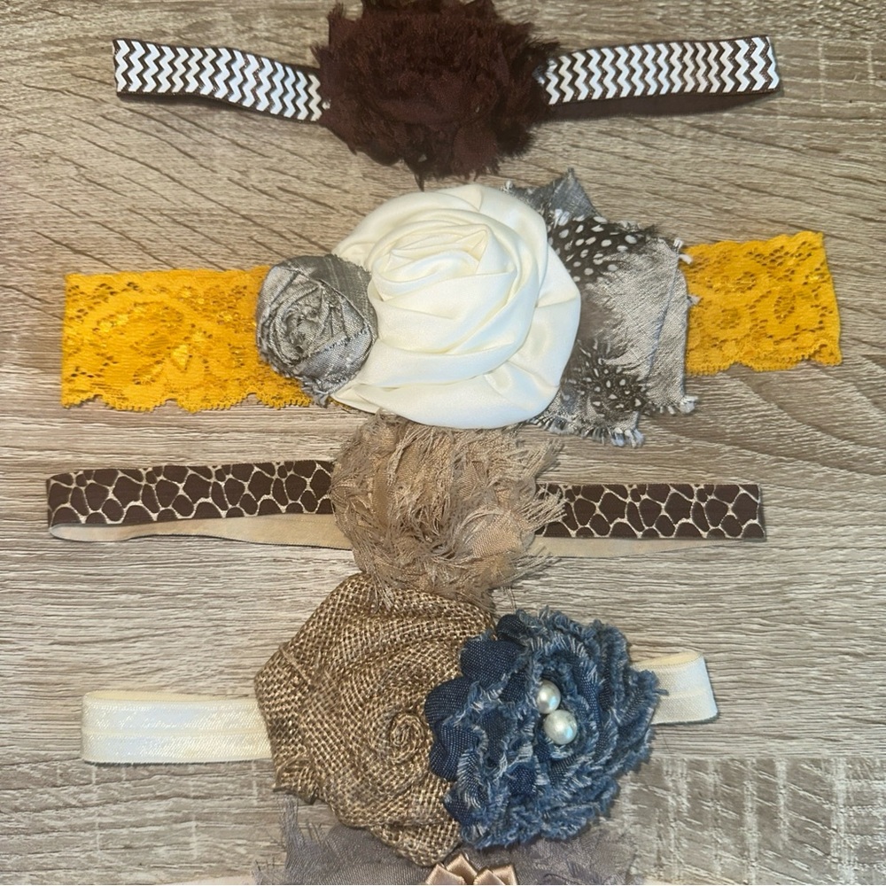 8pcs baby/toddler Elastic Headbands- Fall/Thanksgiving  themed